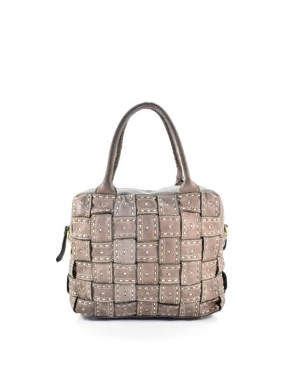 MZ WALLACE SUTTON QUILTED BASKET WEAVE WOVEN SHOULDER BAG SMALL